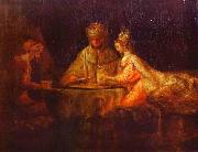 Rembrandt Peale Ahasuerus and Haman at the Feast of Esther oil painting artist